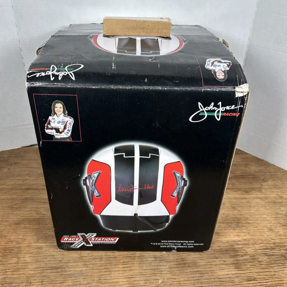 John Ashley Force NHRA Funny Car Race Station Helmet Coffee Maker 8-10 Cup NEW